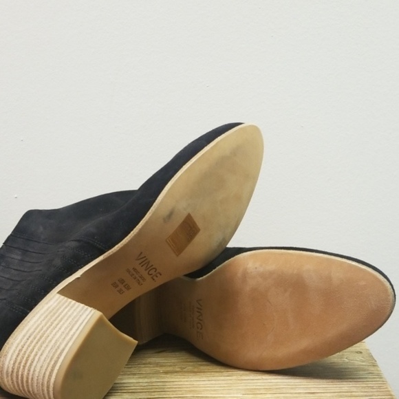 Vince Haider Suede Ankle Boots - Black 6.5M - Picture 7 of 8
